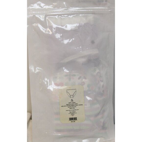 NEW Gap Panties 3 pairs Underwear girls XL 12 Purple Flowers Stripes Briefs - Picture 5 of 6